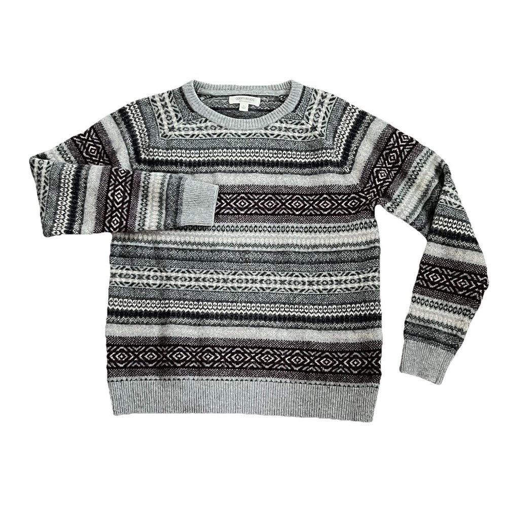 Goodthreads Men's 100% Lambswool Fair Isle Crewneck Sweater Large‎ Preppy Soft - Picture 2 of 9